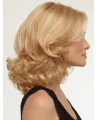 Online Blonde Curly Shoulder Length Lace Front Wigs