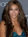 Beyonce Knowles Elegant Asian-style 100 per Human Hair Long Wavy Glueless Lace Front Wig about 24  inches
