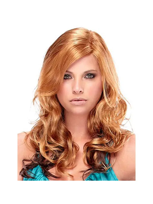 Wholesome Synthetic Auburn Curly Long Wigs