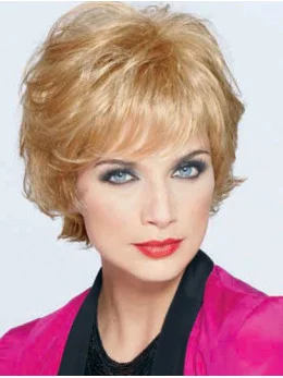 Cool Blonde Wavy Short Classic Wigs