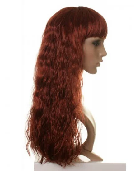 Traditiona Synthetic Red Wavy Long Wigs