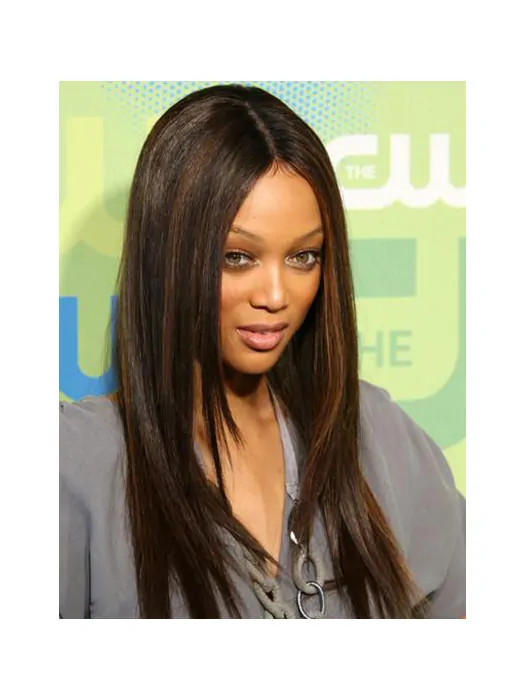 Natural Lace Front Straight Long Tyra Banks Wigs
