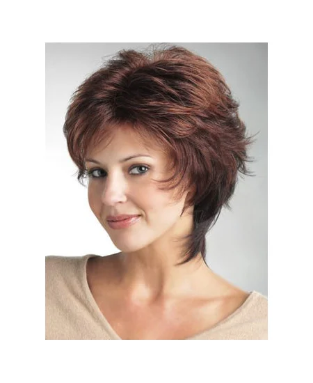 Sassy Monofilament Layered Wavy Wigs For Cancer