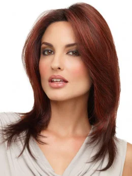Lace Front Elegant Straight Synthetic Medium Wigs