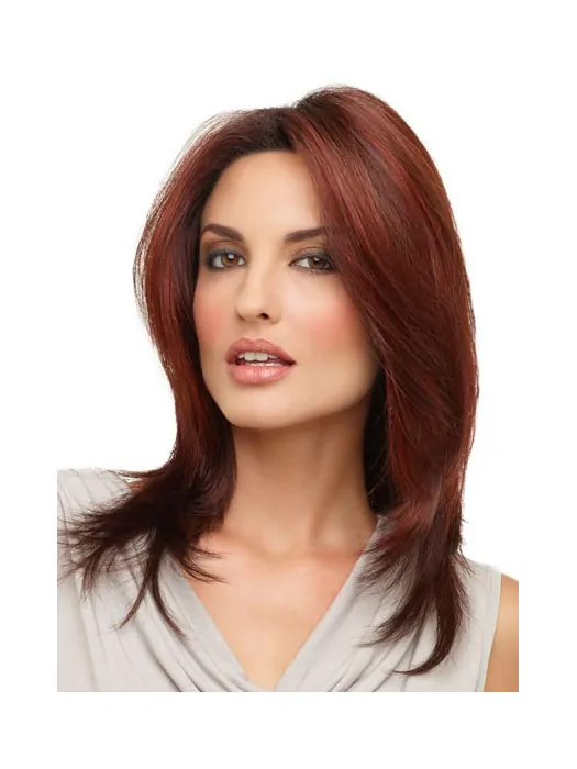 Lace Front Elegant Straight Synthetic Medium Wigs