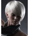Young Fashion Sheer White Satin Short White Synthetic Wigs