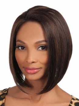 Online Brown Straight Chin Length African American Wigs