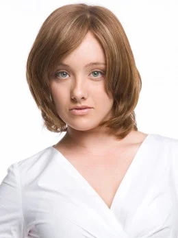 Monofilament Wavy Remy Human Hair Stylish Medium Wigs