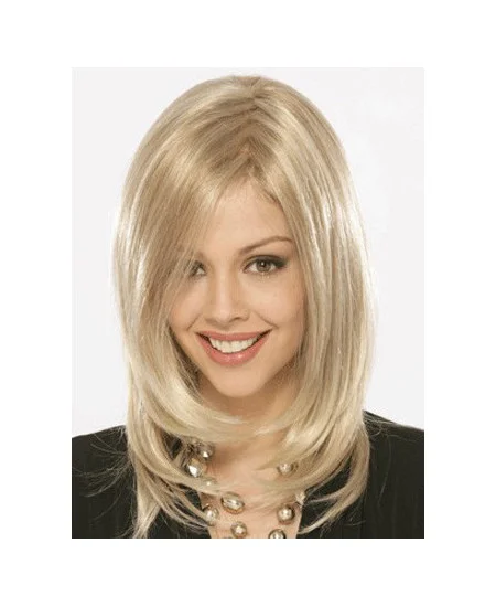 Radiant Blonde Straight Shoulder Length Synthetic Wigs