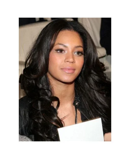 Beyonce Knowles Refined and Beautiful 100 per Remy Human Hair Long Wavy Full Lace Wig about 22  inches