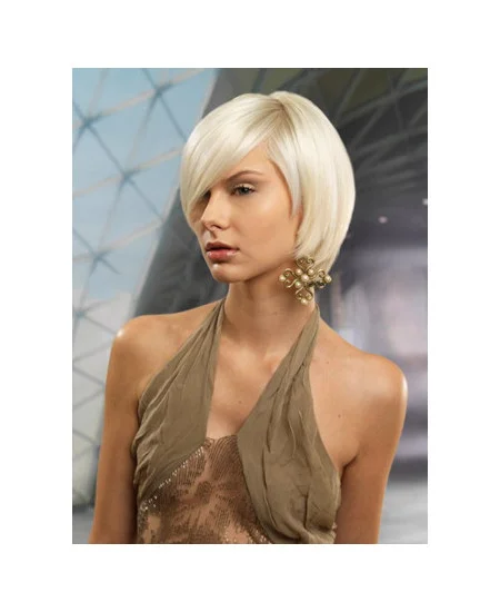 Young Fashion Exquisite Hairstyle Platinum Blonde Smooth Wigs