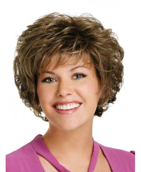 Sassy Brown Curly Short Classic Wigs