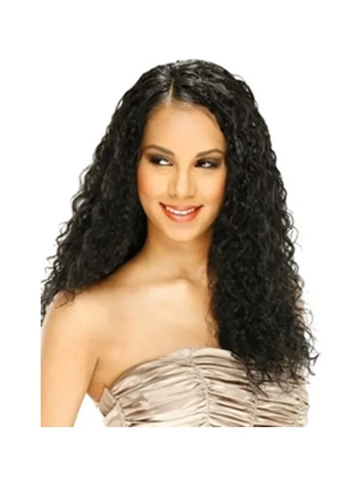 High Quality Black Curly Long Synthetic Lace Wigs