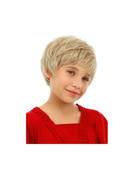 Durable Blonde Wavy Short Kids Wigs