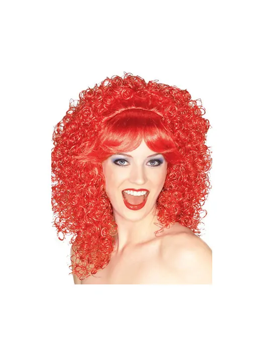 16  inches Kinky Capless Red Synthetic Wigs