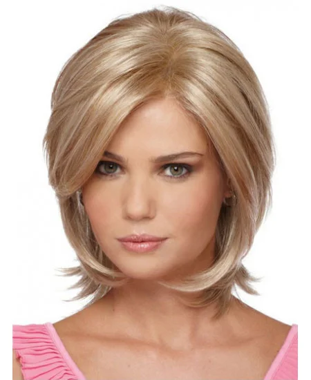 Incredible Blonde Straight Chin Length Synthetic Wigs