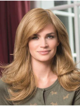 Cheapest Synthetic Blonde Monofilament Long Wigs