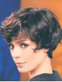 Synthetic Cropped Wavy Black Comfortable Classic Wigs