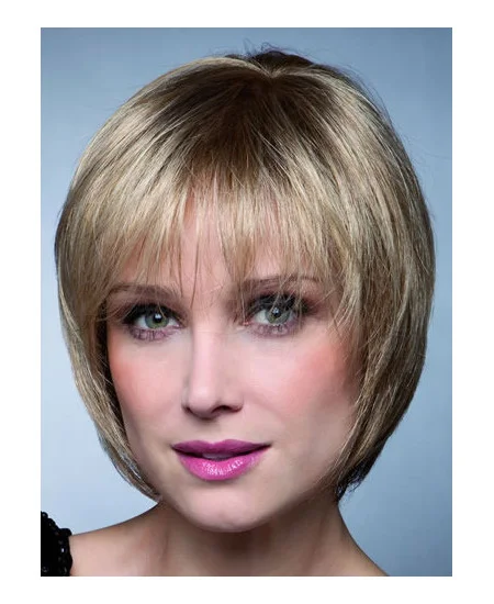 New Blonde Straight Short Synthetic Wigs