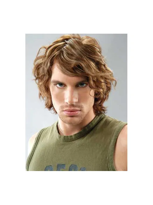 Curly Full Lace Short Men Wigs