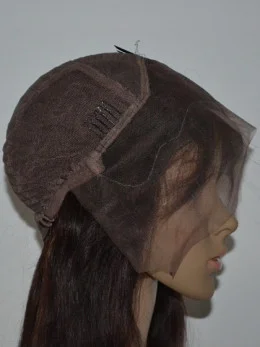 Shining Brown Wavy Chin Length Remy Human Lace Wigs