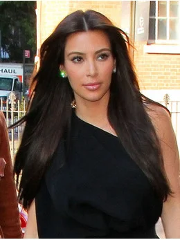 Wholesome Black Straight Long Kim Kardashian Wigs