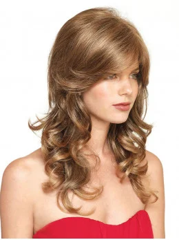 Blonde Curly Synthetic Trendy Long Wigs
