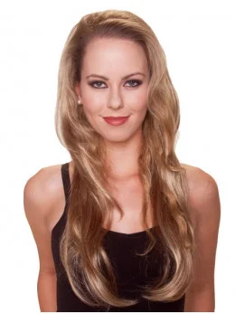 Popular Blonde Straight Long Human Hair Wigs and Half Wigs