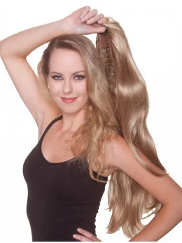 Popular Blonde Straight Long Human Hair Wigs and Half Wigs
