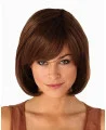 Comfortable Auburn Straight Chin Length Synthetic Wigs