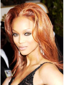 Hairstyles Auburn Straight Shoulder Length Tyra Banks Wigs