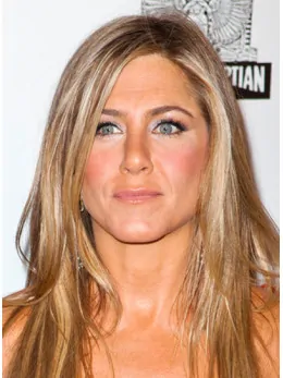 IncLace Frontible Blonde Straight Long Jennifer Aniston Wigs