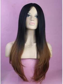 26  inch Straight Lace Front 100 per Remy Hair Ombre Wigs