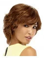 Blonde Wavy Remy Human Hair Affordable Short Wigs