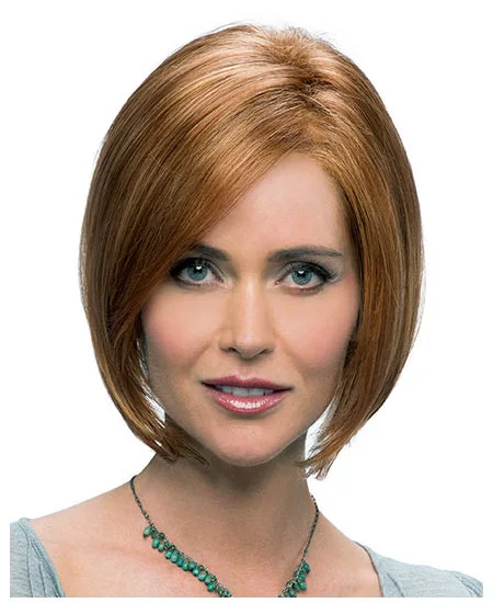 IncLace Frontible Synthetic Auburn Straight Medium Wigs