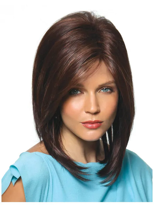 Brown Incredible Straight Synthetic Medium Wigs