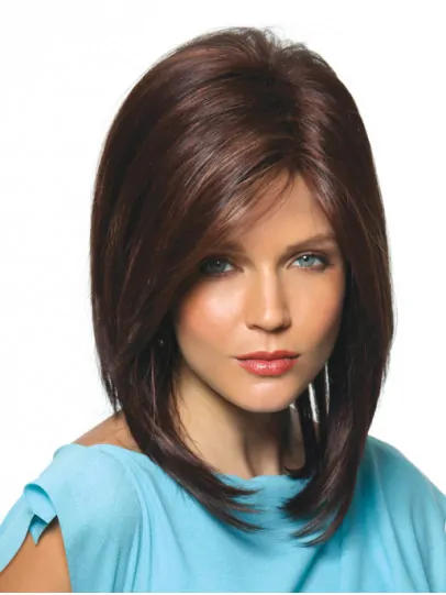 Brown Incredible Straight Synthetic Medium Wigs