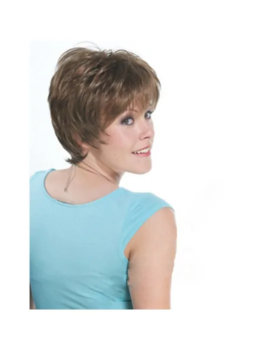 Monofilament Suitable With Bangs Straight Short Wigs
