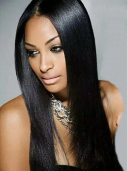 Yaki Without Bangs Synthetic Lace Front Wigs