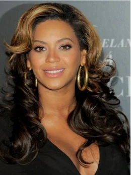 Mature Curly Beyonce 20 inches Indian Remy Hair Lace Wig
