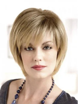 Lady Brown Short Straight Cute Lace Front Wigs