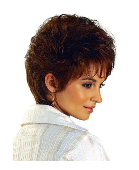 Comfortable Brown Curly Short Classic Wigs