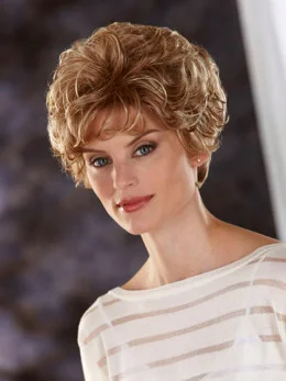 Beautiful Blonde Wavy Cropped Classic Wigs