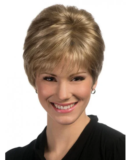Blonde Straight Synthetic Unique Short Wigs
