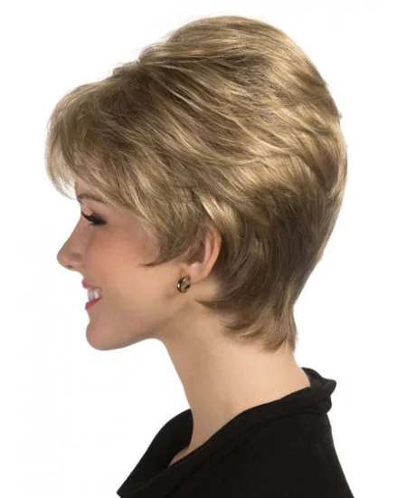 Blonde Straight Synthetic Unique Short Wigs