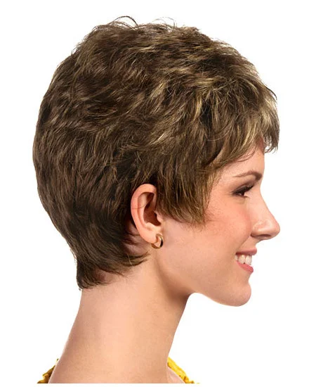 Brown Perfect Boycuts Straight Short Wigs