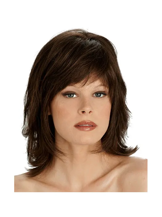 Lace Front New Straight Synthetic Medium Wigs