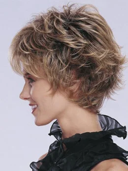 Blonde Wavy Synthetic Comfortable Short Wigs