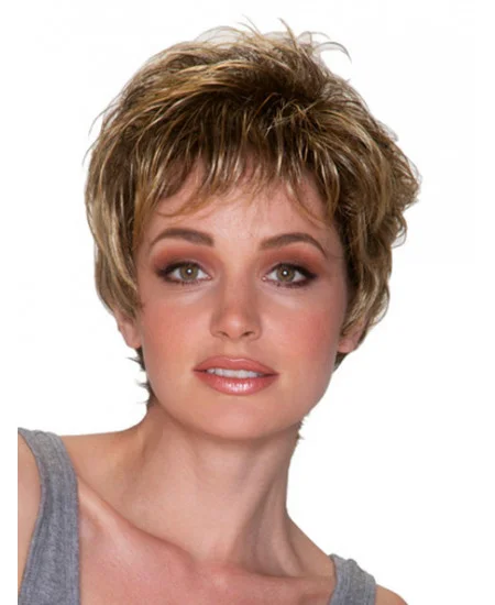 Fashionable Blonde Wavy Short Synthetic Wigs