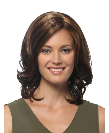 New Design Curly Brown Layered Beautiful Wigs